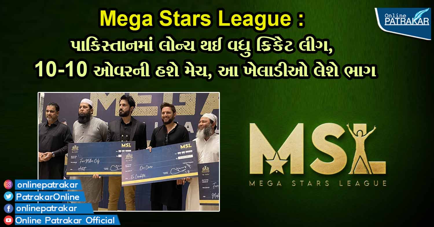 Mega Stars League : પાકિસ્તાનમાં લોન્ચ થઈ વધુ ક્રિકેટ લીગ, 10-10 ઓવરની હશે મેચ, આ ખેલાડીઓ લેશે ભાગ